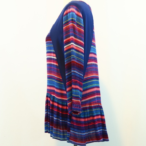 Bongo Striped Peplum Top - Picture 3 of 8